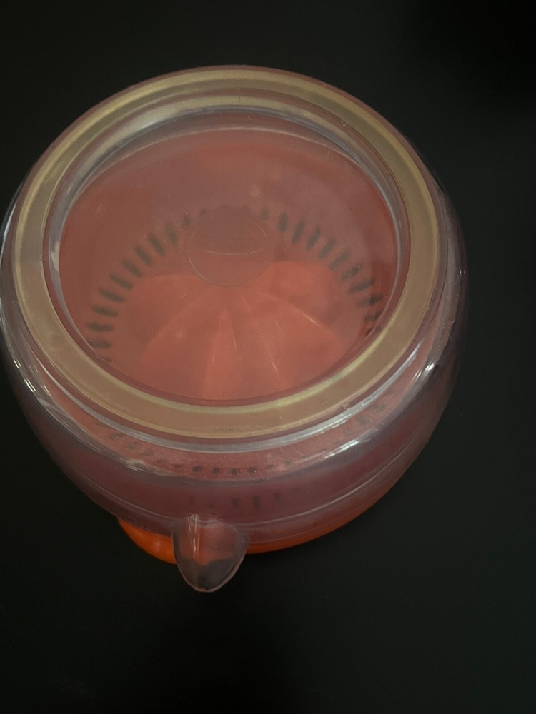 Trudeau Citrus Juicer, Orange & Clear Plastic, 3 Pieces