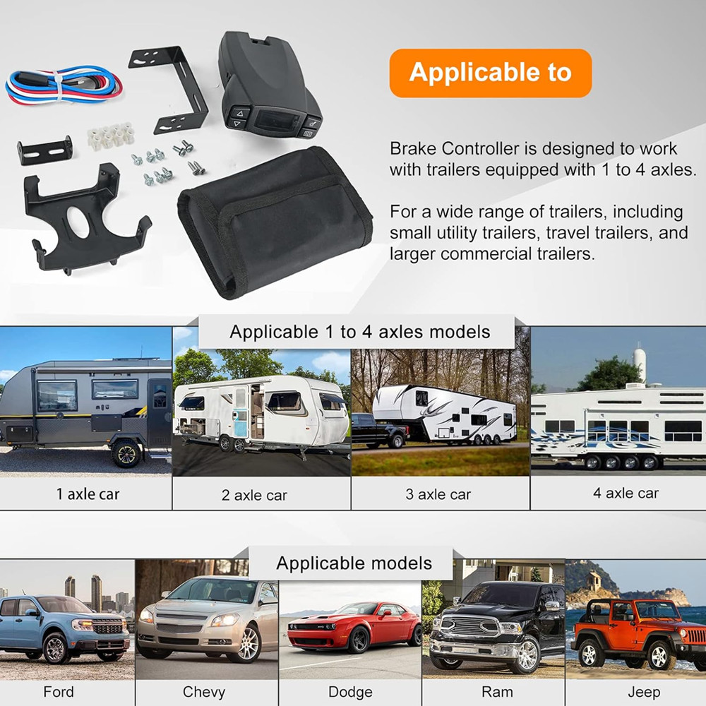 P3 Prodigy 90195 Electric Universal Trailer Brake Control Module Controller Box