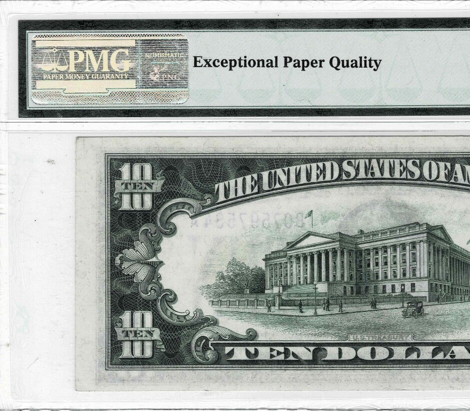 1950B $10 Federal Reserve 'ERROR' *STAR* note-"Gutter fold"--PCGS Choice VF 35