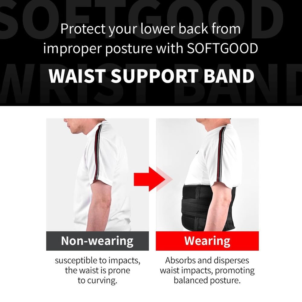 Dual Compression Back Brace, Adjustable Size Back Support for Men and Women, ...