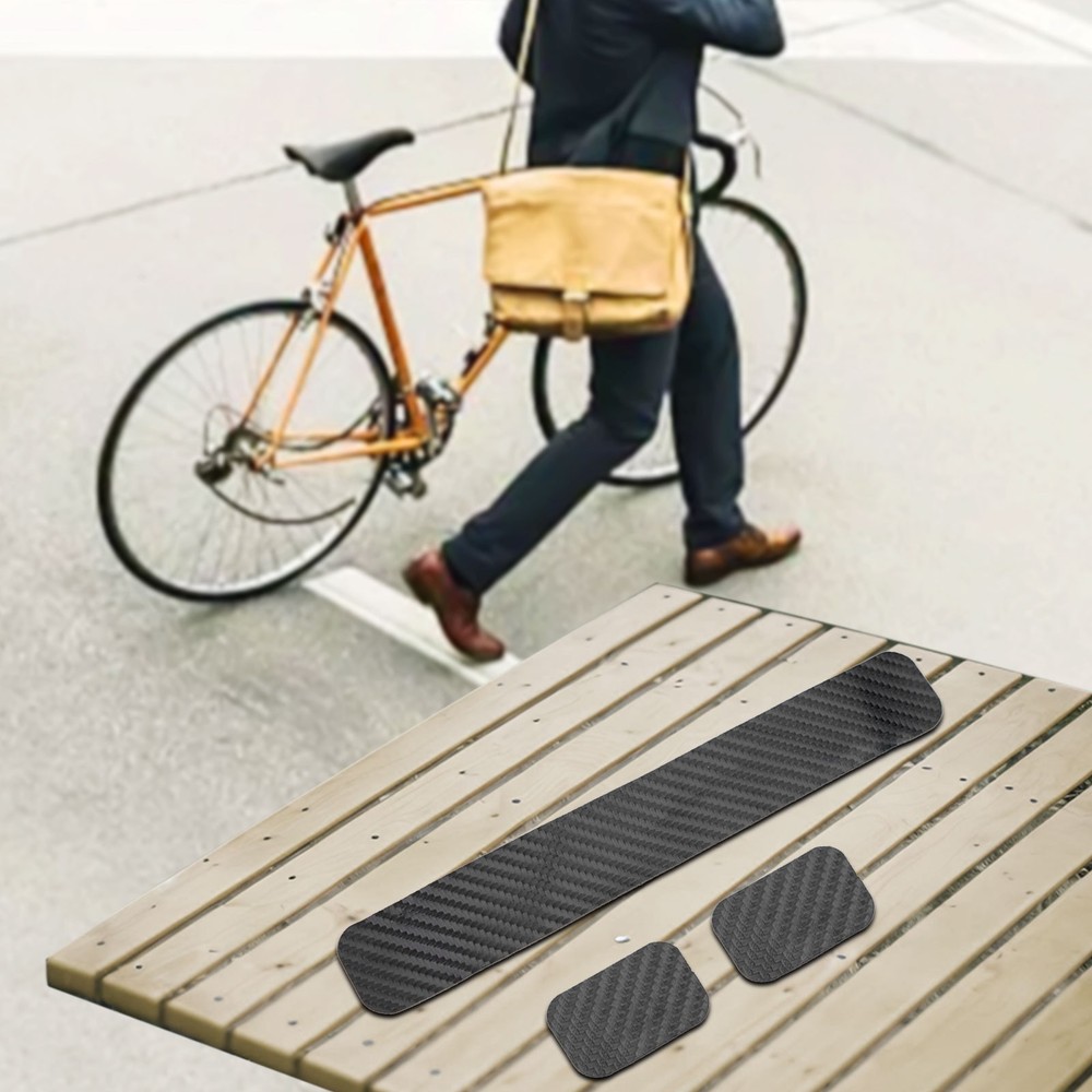 Rust Resistant Bicycle For Chainstay Frame Protector Carbon Fiber Texture