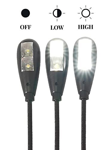 LED USB Reading Lamp Light with 2-Brightness Dimmable Setting, Flexible