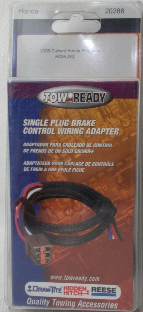 Brake Controller Trailer Wiring Adapter Connector TowReady 20268 Fits; Honda