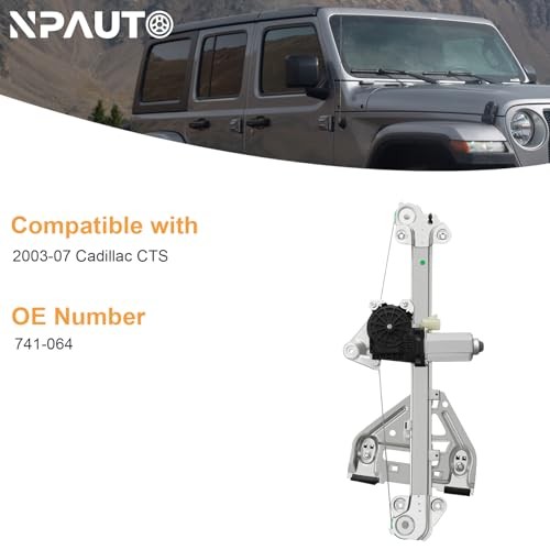 Power Window Regulator with Motor Replacement for Cadillac CTS Rear Driver Side