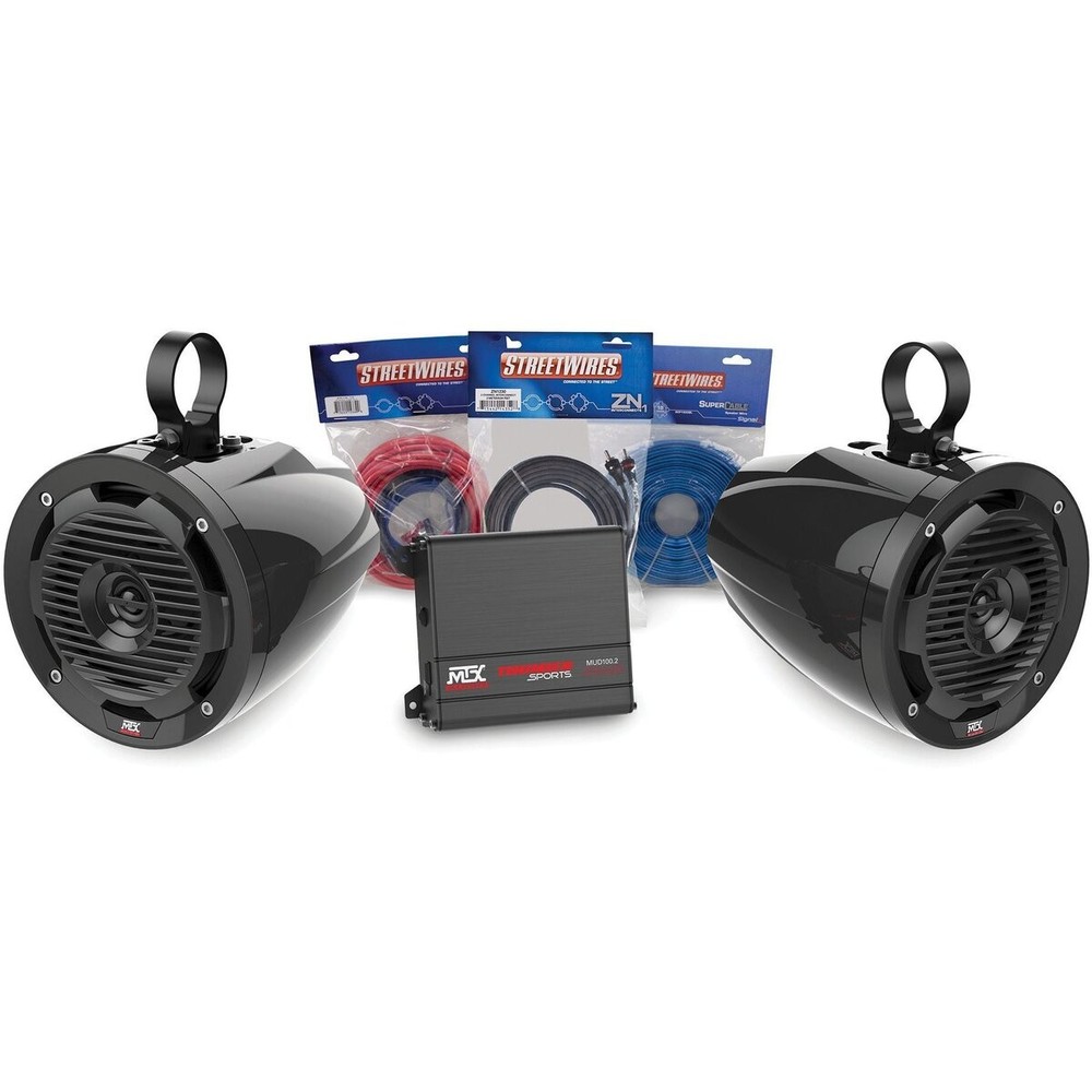 MTX 2 Speaker Roll Cage Add-On Kit w/Amplifier - UNI-1-ADDON