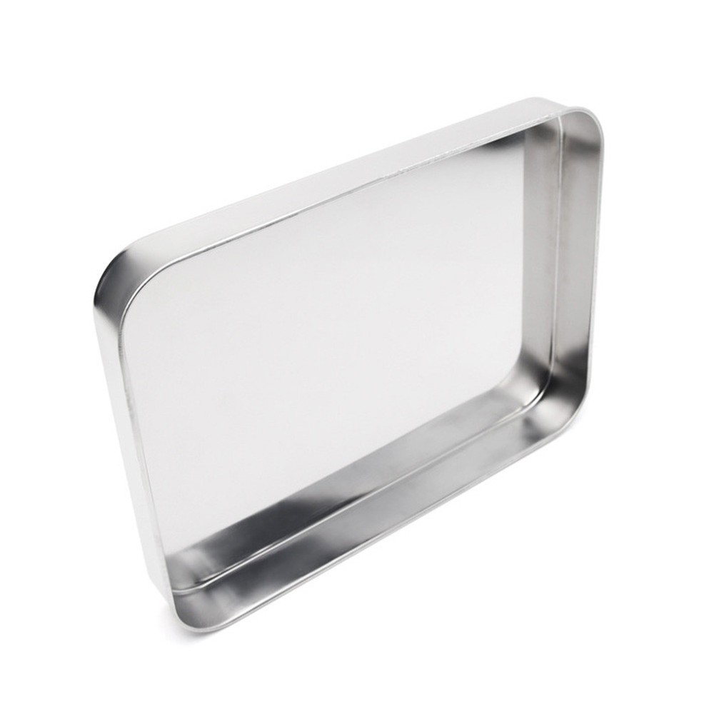 10 Inch Stainless Steel Rice Roll Pan Rectangular Steaming Tray