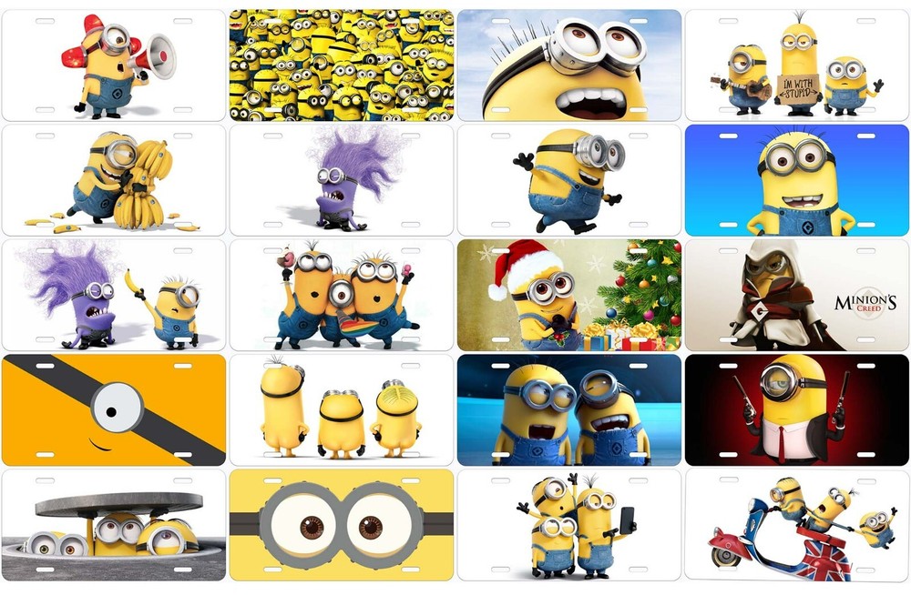 Minions Novelty Auto Car License Plate
