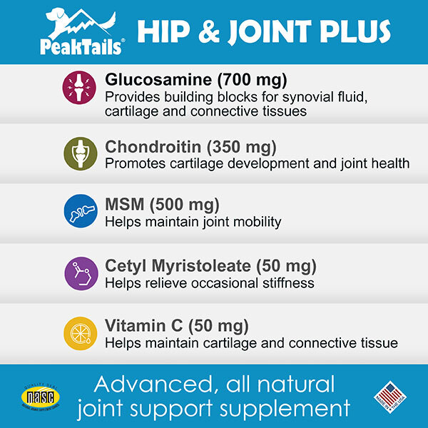 PeakTails Hip and Joint Plus Supplements for Dogs