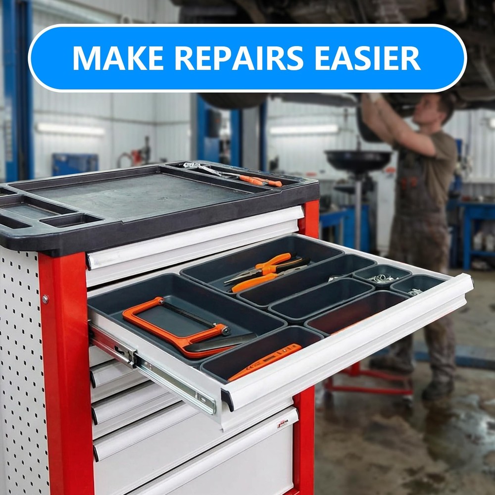 68 Pcs Tool Box Organizer Set, 5 Size Drawer Tray for Tool Chest Workbench