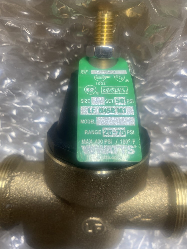 Watts 1" Adjustable Water Pressure Reducing Valve LFN45B M1- PRO PRESS - NEW