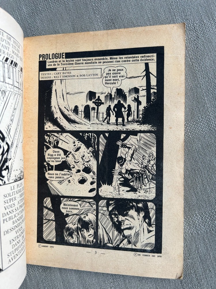 Hercule Edition Aredit Comics Pocket No. 7 1978 In Correct Condition