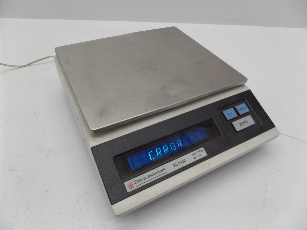 Denver Instruments XL-6100 Digital Laboratory Balance Powers on with Error