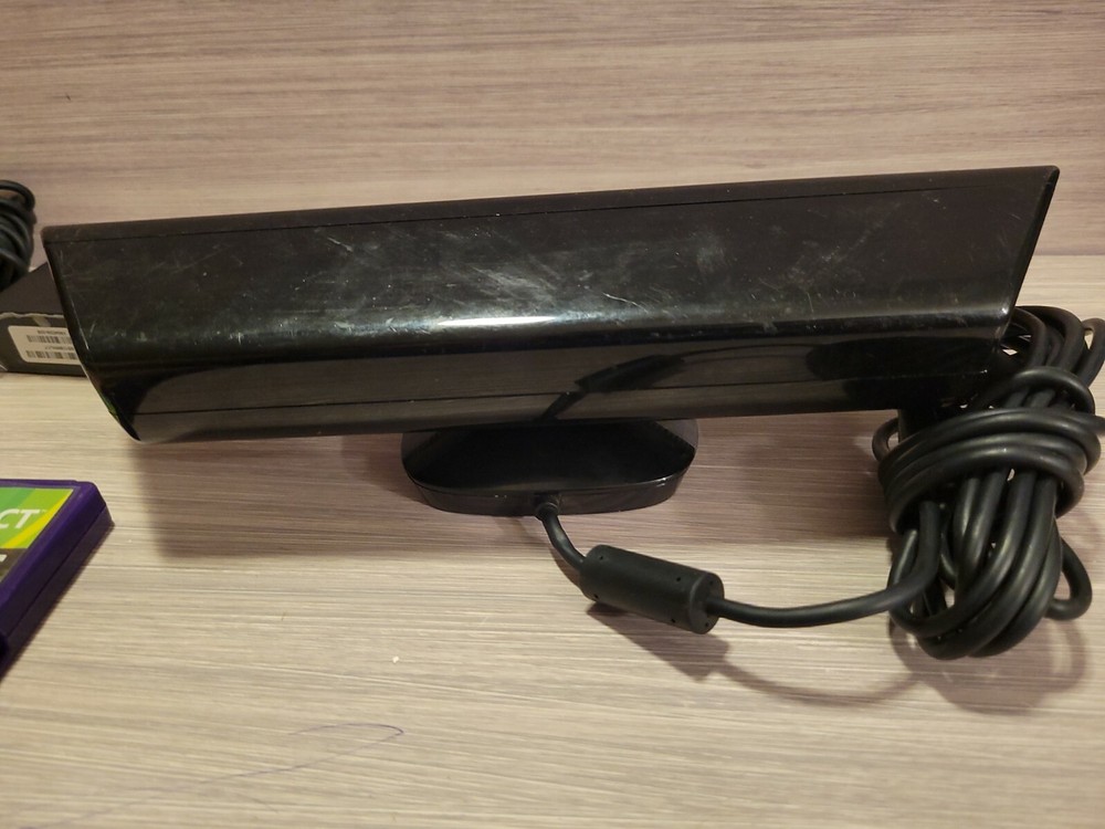 Genuine Microsoft XBOX 360 Kinect Sensor Bar Model 1414 Black With USB Adapter