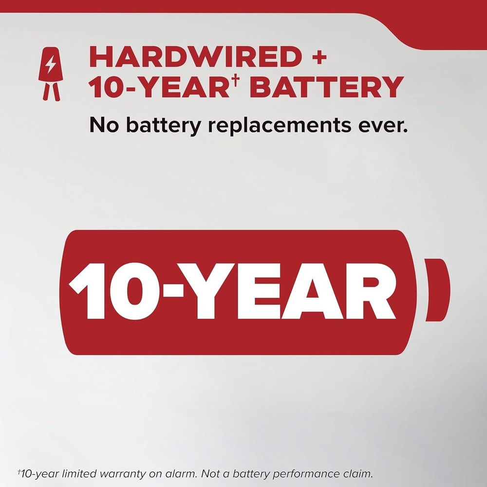Kidde Detect 20SAR Interconnected Hardwired Smoke Alarm Backup Battery