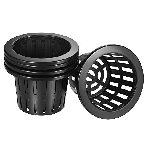 Garden Slotted Mesh Cups Hydroponic Net Pots Plastic 5 Inch, Suitable for