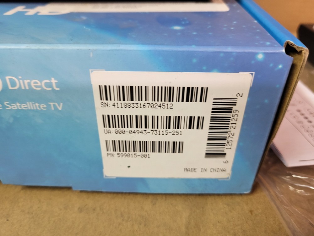 Shaw Direct Receiver ARRIS HDDSR 600 + Remote (No Cable)