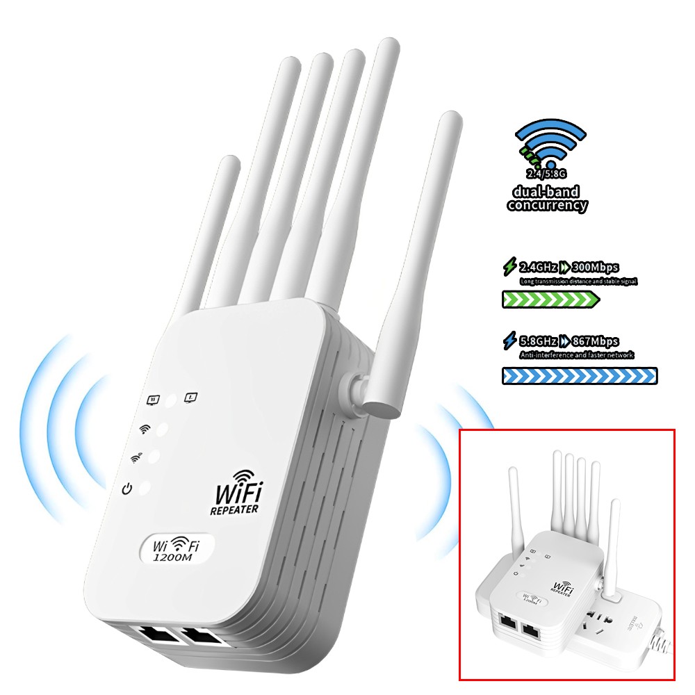 WiFi Range Extender Internet Booster Network Router Wireless Signal Repeater