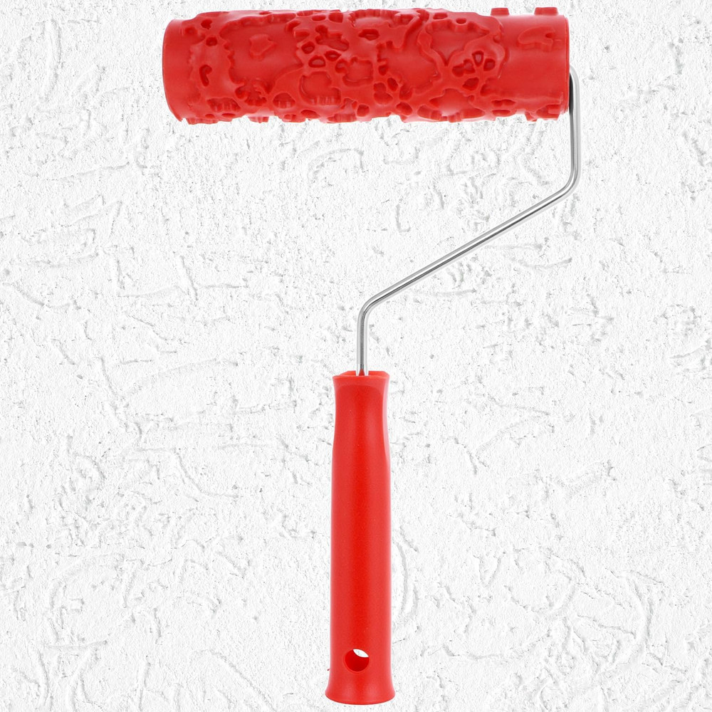 QWORK 7'' Texture Roller Pattern Paint Roller for Wall Decoration with Thick Slu