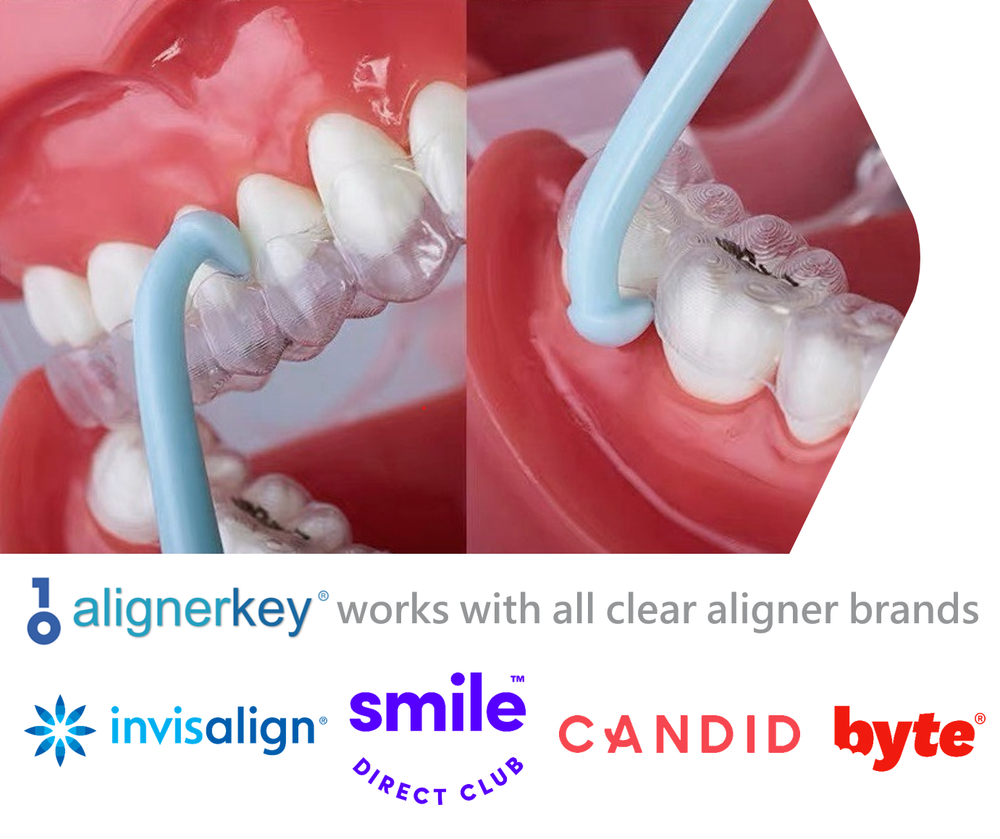 Clear Aligner Ortho Removal Tool for Invisalign by Aligner Key-Qty10x AlignerKey