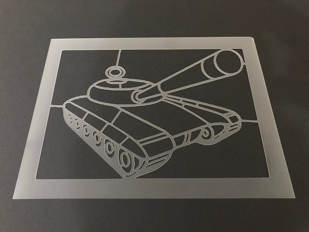 Tank #3 Stencil 10mm or 7mm Thick, Jet, Air Force, Army, Navy, Crafts