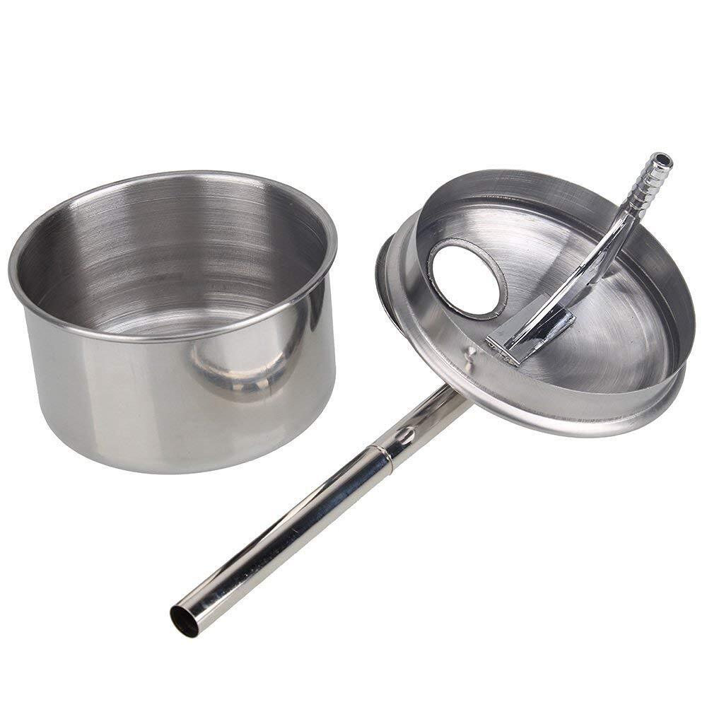 Stainless Steel Glaze Glazing Pot 100ml Silver