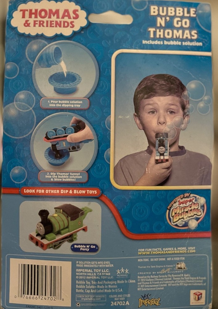 THOMAS TRAIN WHISTLE friends bubble-n-go BUBBLES dipper DIP solution SUMMER fun