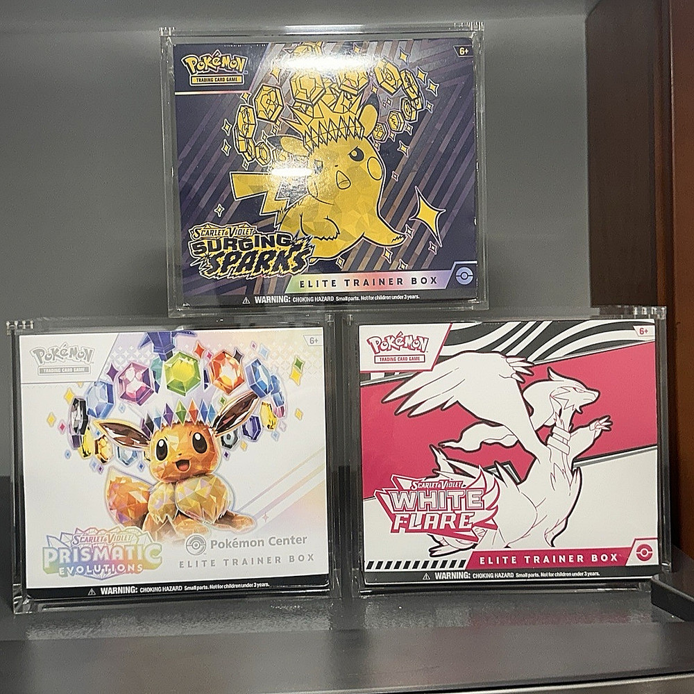 Pokemon ETB Display Case Acrylic Magnetic Protective ELITE TRAINER BOX