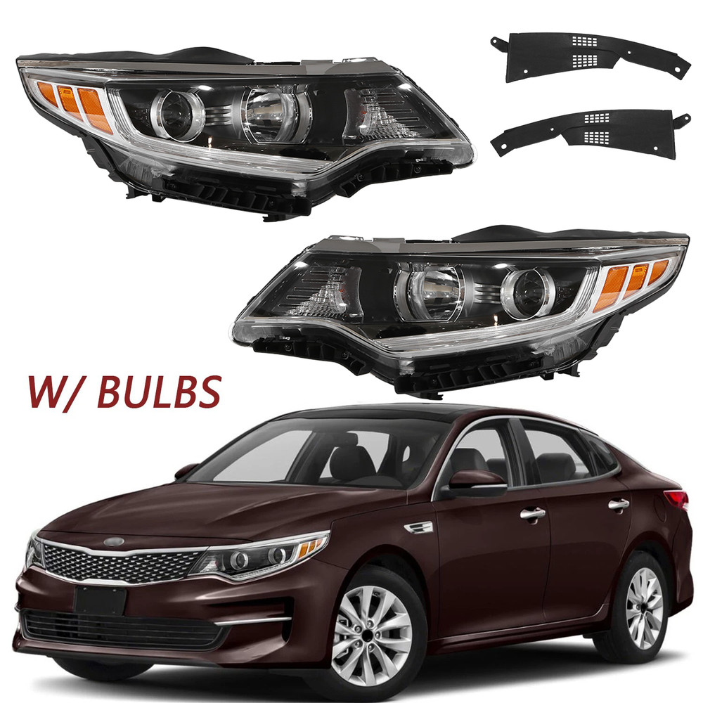 Halogen Headlight For 2016 2017 2018 Kia Optima Left ＆ Right w/ Bulb 92101D5000