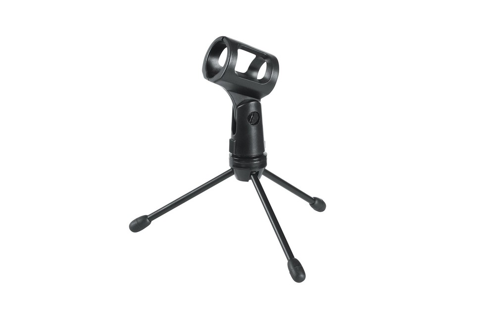 Mini Tripod Desktop Microphone Stand with Clip for Wireless Mics and Collapsi...