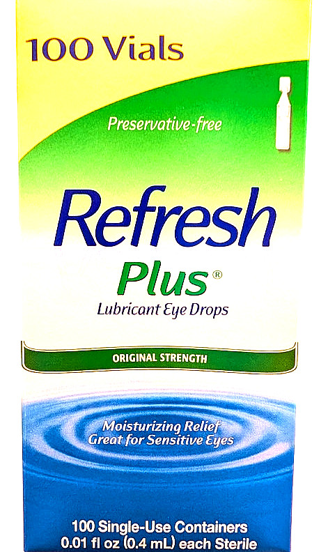 Refresh Plus Lubricant Eye Drops Original Relief (100 ct) EXP 02/2027