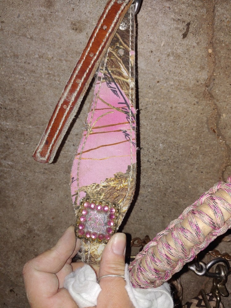 Tack set pink camo