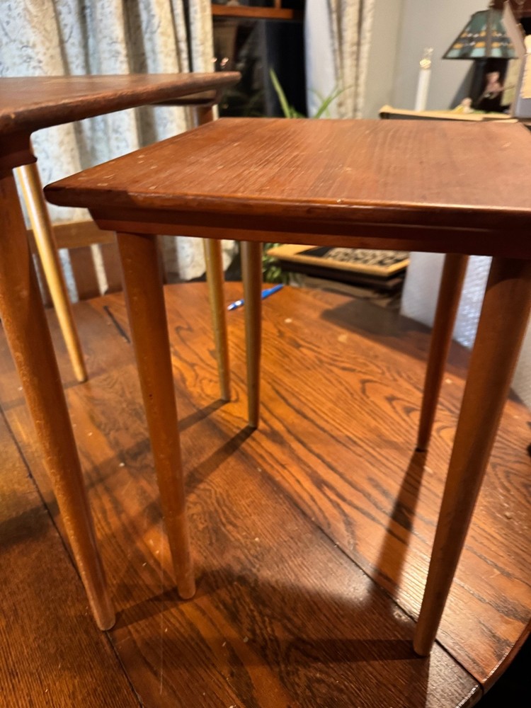 Mid Century Danish Modern Danish Nesting Stacking Tables