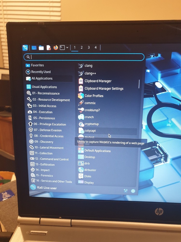 Linux Kali 2025.4, 64-bit, Bootable Live and Install USB Flash Drive
