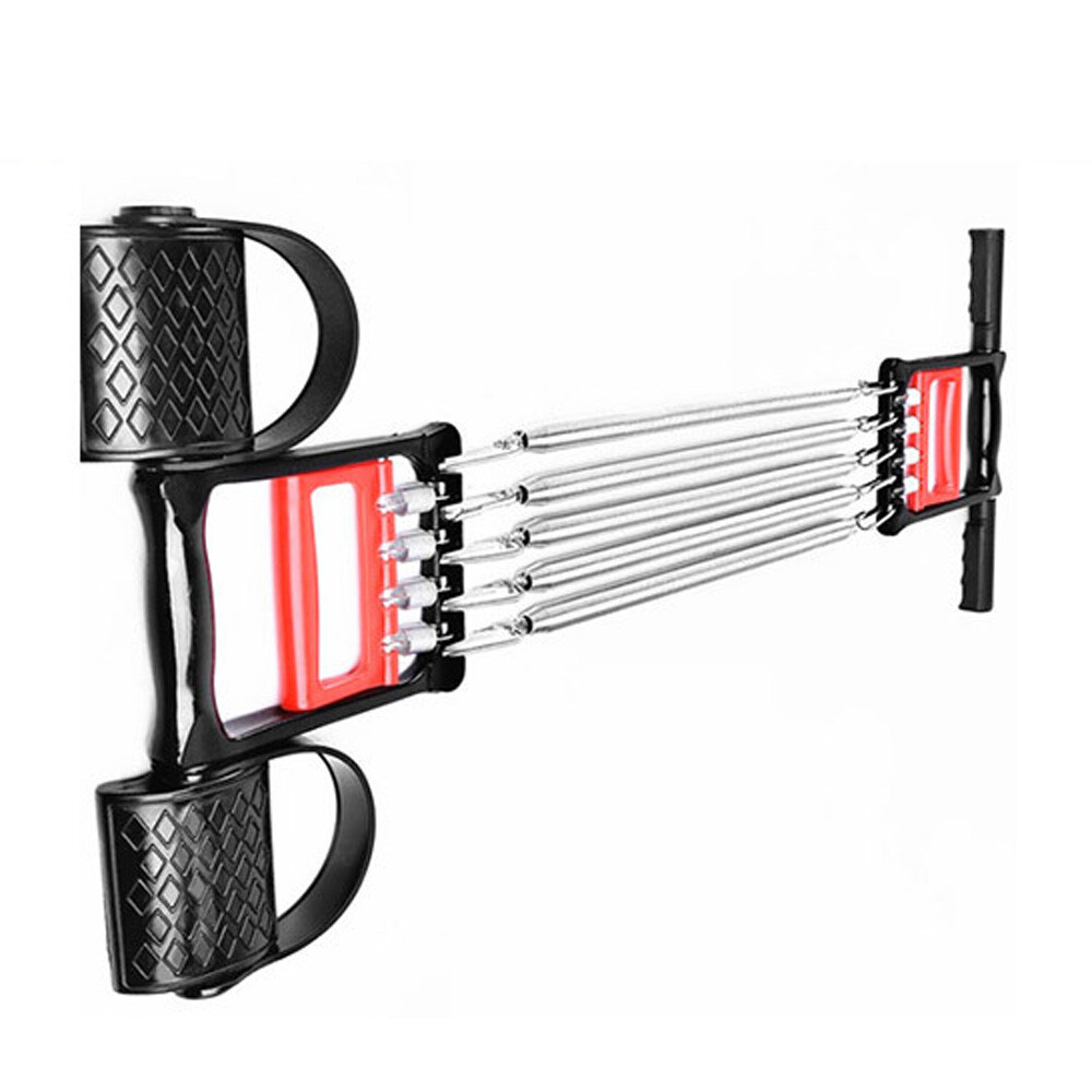 5 Springs Chest Arm Expander Pull Exerciser Equipment Plastic Handle Red Black