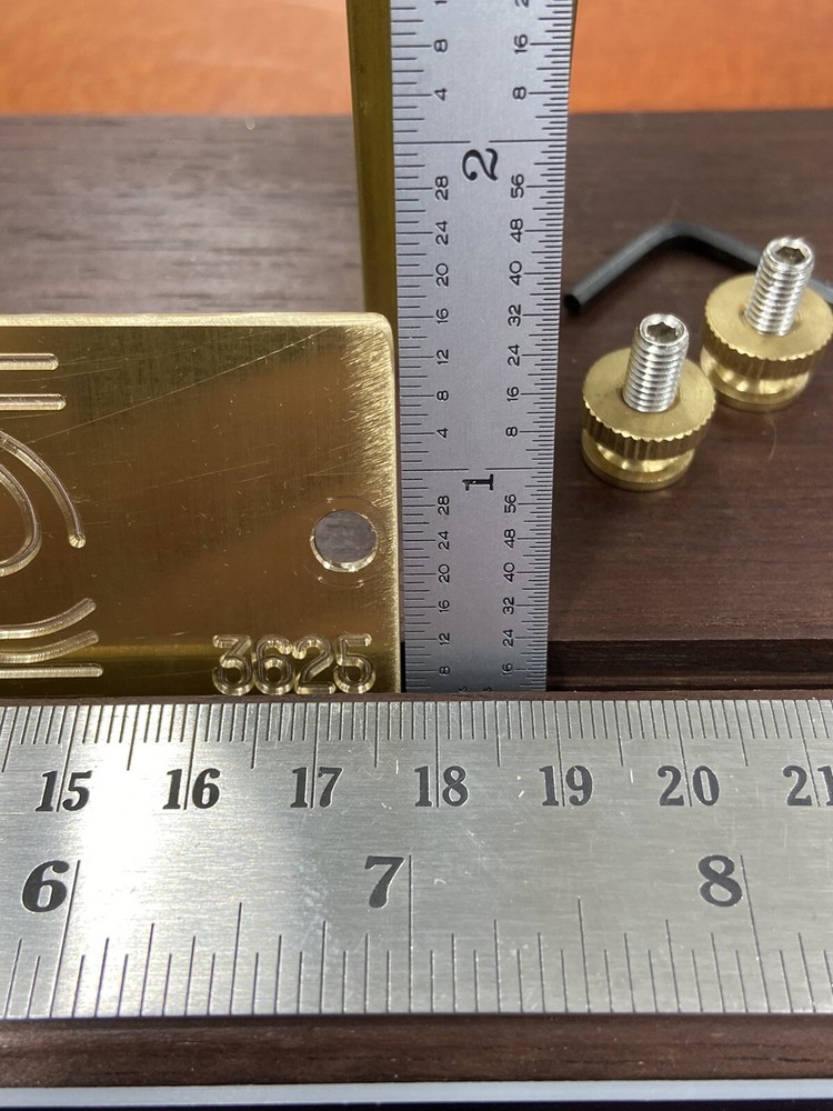WAVES MASTER TEMPLATE 1.5” X 7” SOLID BRASS ENGRAVING PLATE FOR NEW HERMES FONT