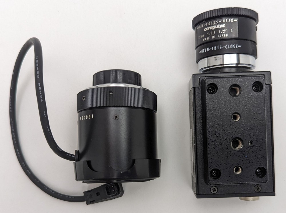 Panasonic GP-MF 602 Industrial Camera with Computar 12mm 1:1.2 Lenses - Working