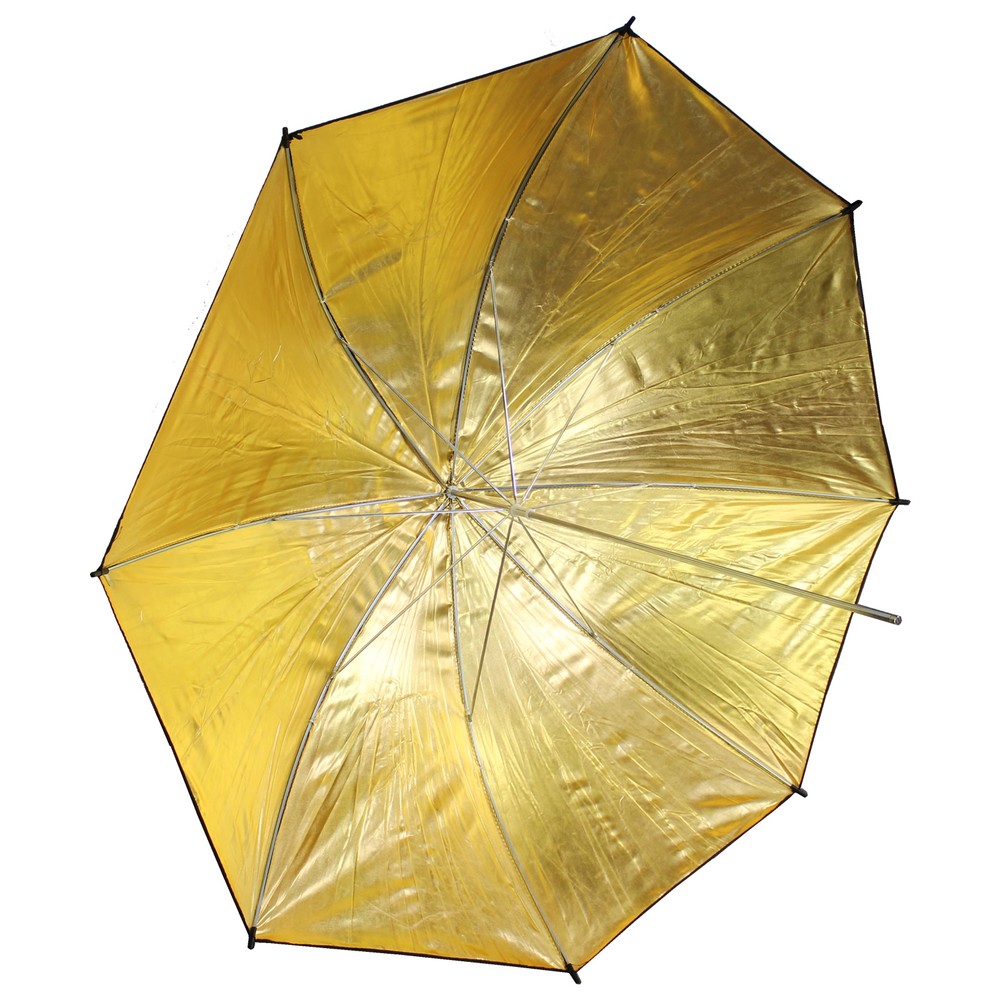 83cm Black Gold 33" Reflector Soft Umbrella Diffuser Photo Flash Lighting FREESH