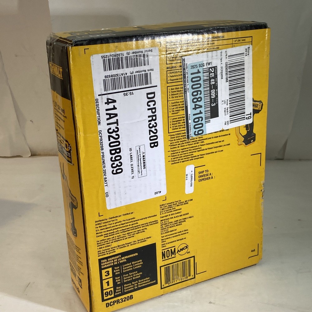 DCPR320B 20V MAX Cordless Battery Powered Pruner (Tool Only)