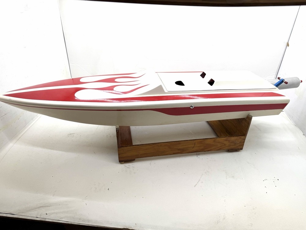 Custom 40” RC V Hull Boat Complete Nitro With Stand
