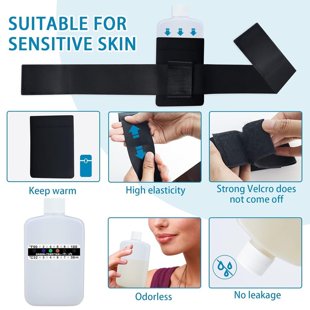 14 Pcs Urine Test Complete Kit Includes 2 Translucent Portable Travel Empty Bott