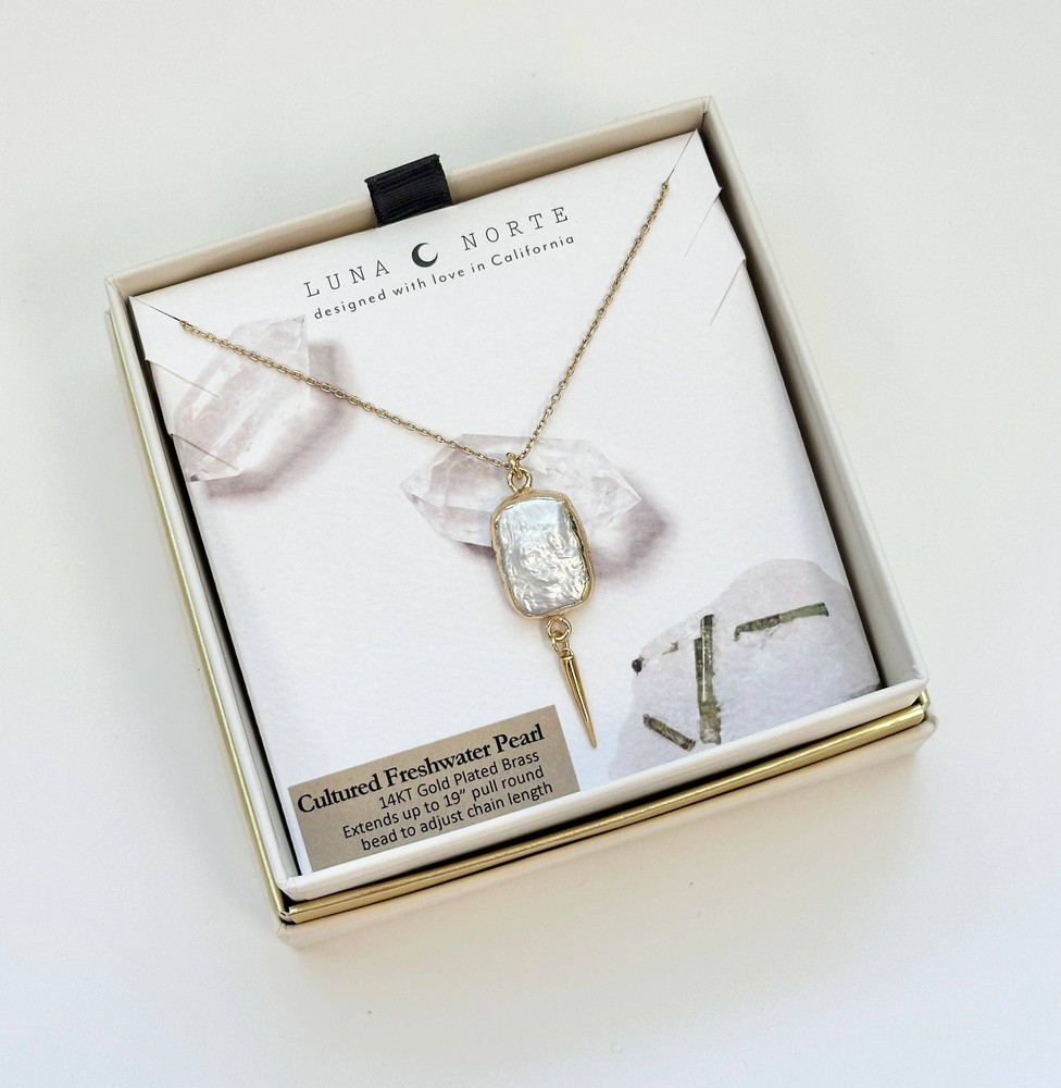 Pearlescent Quill Necklace