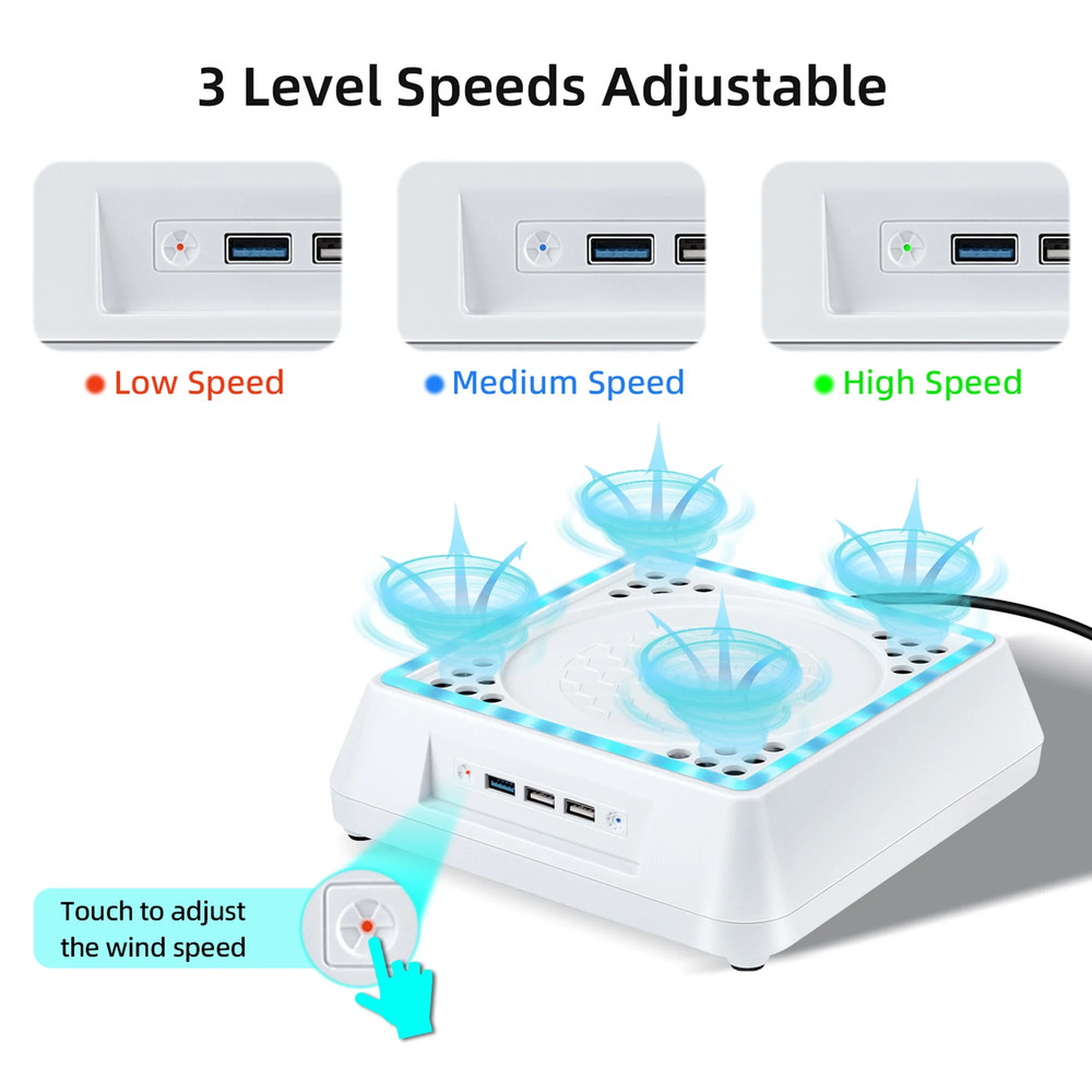 Stand with LED Lighting & Indicator for Xbox Series X Console - White