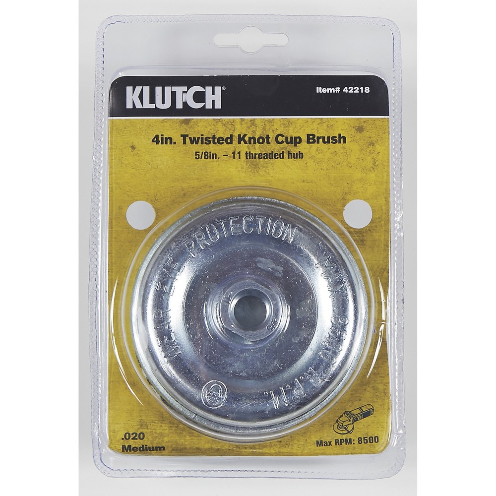 Klutch 4in. Twisted Knot Medium Cup Brush