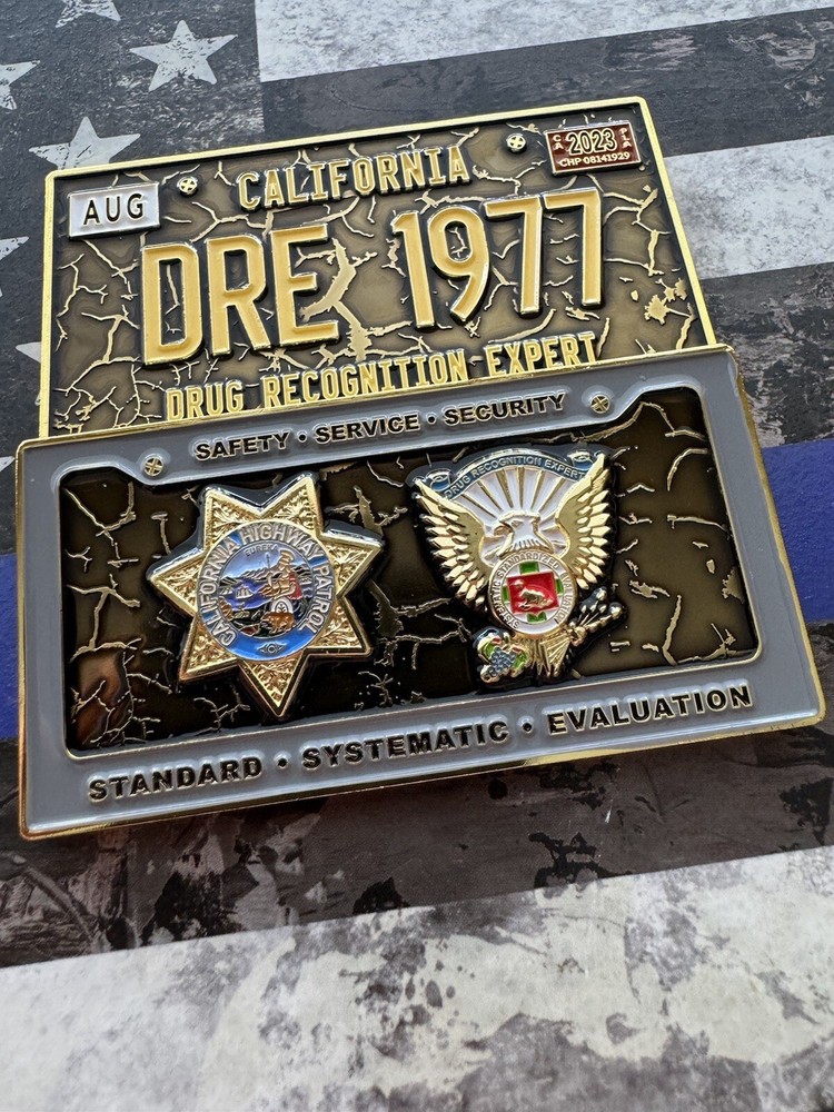 DRE (Drug Recognition Expert) License Plate Challenge Coin