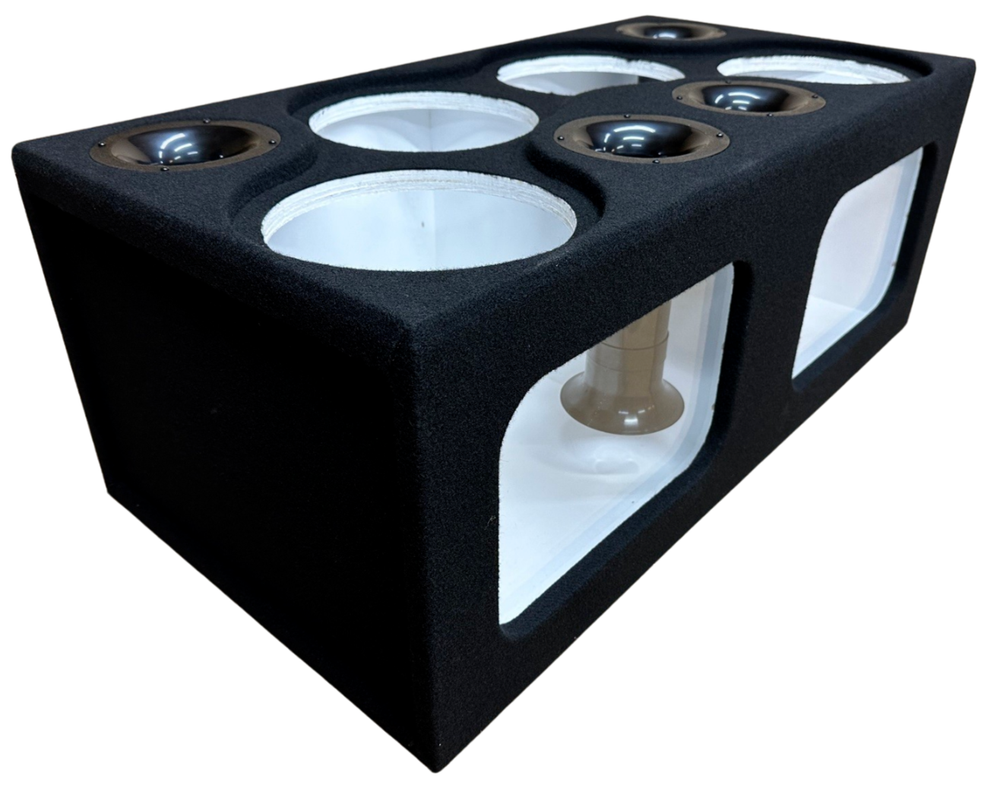 Custom Ported Sub Box Enclosure for 4 10" Subs ~ ACRYLIC PLEXIGLASS ~ BIRCH