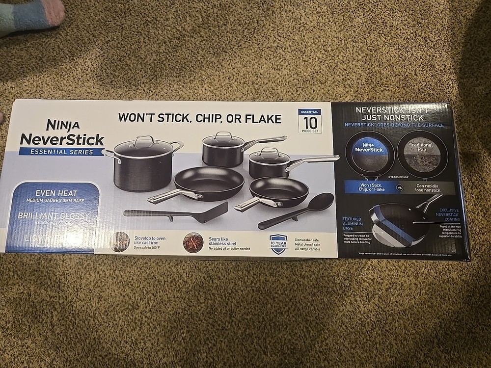 New Ninja NeverStick Essential 10-Piece Cookware Set, C19010