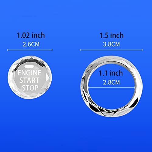 Car Engine Ignition Start/Stop Button Cover,Car Ignition Button White