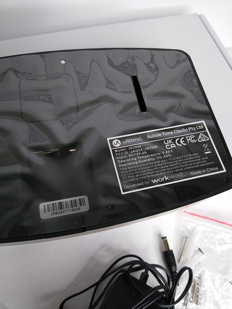 OPEN BOX uAttend Biometric Fingerprint Touch Tablet Time Clock Black JR2000