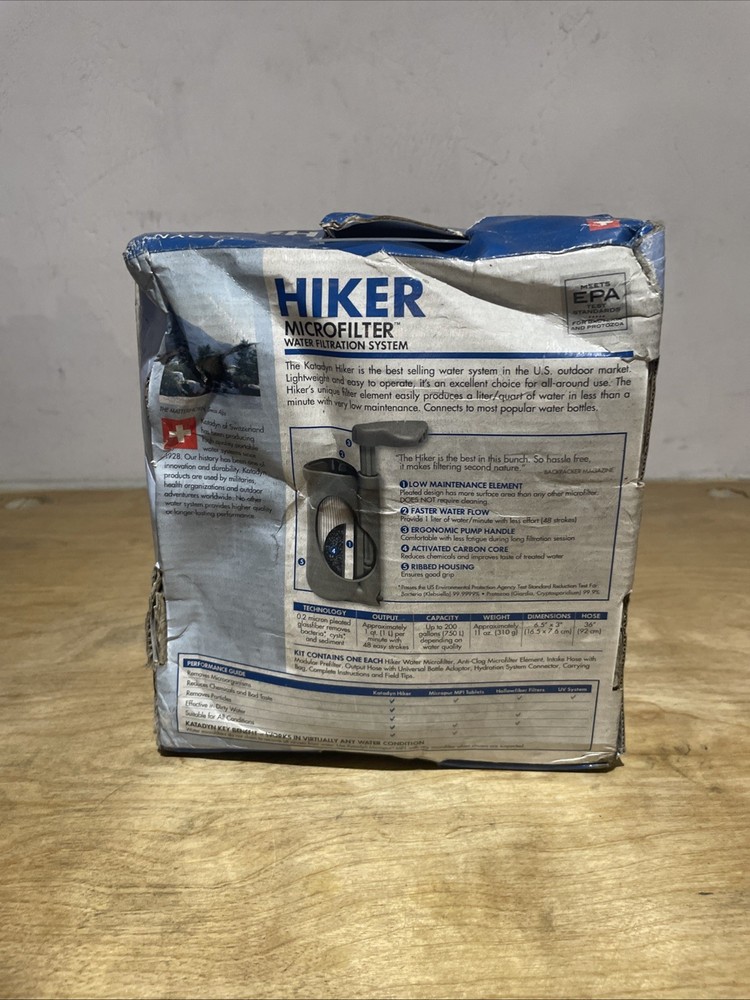 Katadyn HIKER Microfilter Water Filtration System