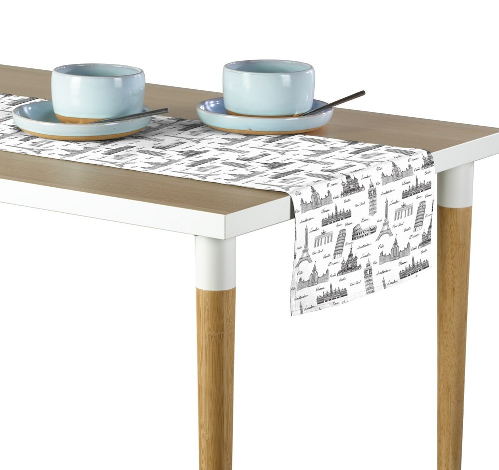 Euro Cities Table Runners  12"x72" or 14"x108"